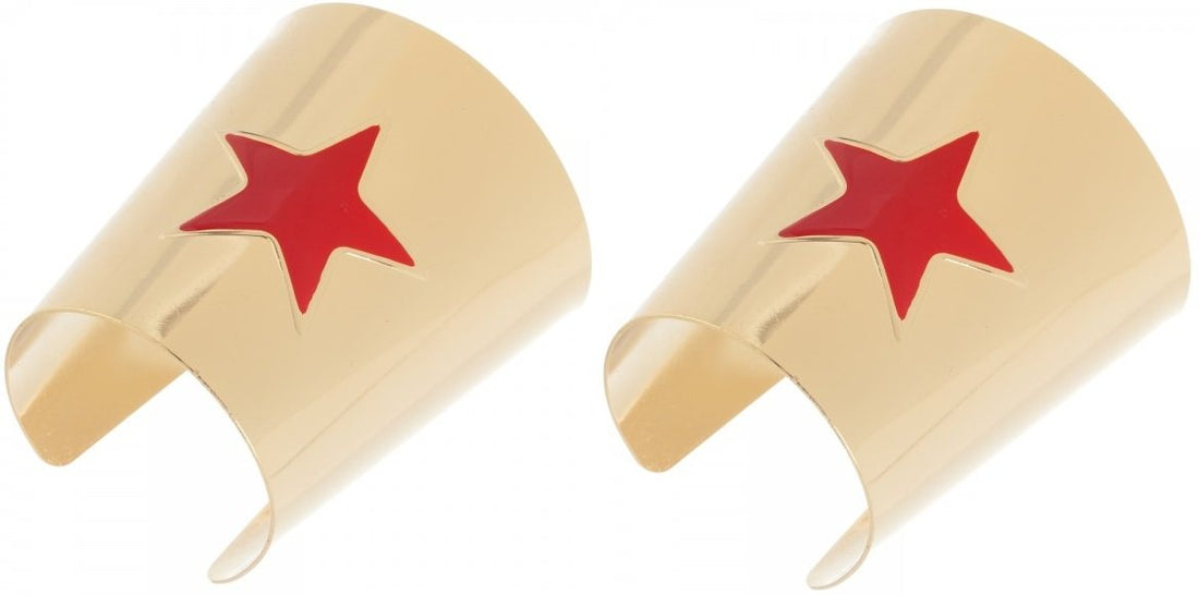 Wonder Woman Wrist Cuff Bracelet Set of 2 - DC Comics Costume Accessory