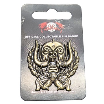Motorhead Everything Louder Forever Pin - Antique Brass Enamel Warpig Pin