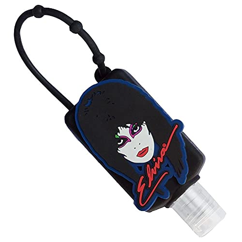 Elvira Hand Sanitizer Bottle Holder Gothic Horror with Empty Refillable Bottle
