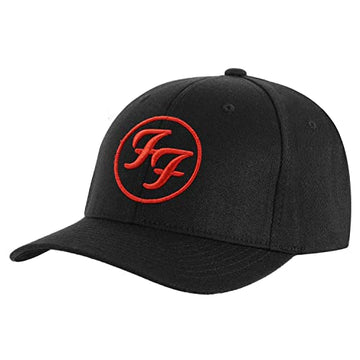Foo Fighters Logo Snapback Hat Baseball Cap Black with Cutout Red Logo