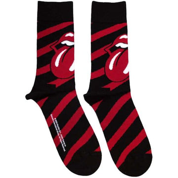 The Rolling Stones Logo Stripes Socks Official Band Merch