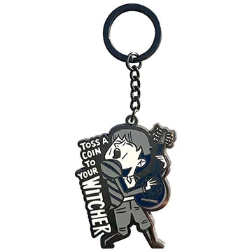 JINX Netflix's The Witcher Jaskier Singing Metal Key Chain, Multi-Colored, 2.6" Tall
