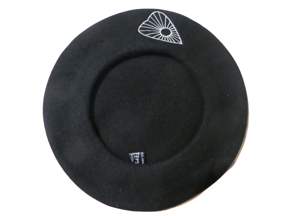 Kreepsville 666 Go Away! Ouija Planchette Black Beret Hat