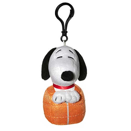 JINX Toys Peanuts NASA Snoopy in Sleeping Bag Clipster | 4 Inches Tall | Snoopy Keychain Plush | Snoopy Backpack Clip