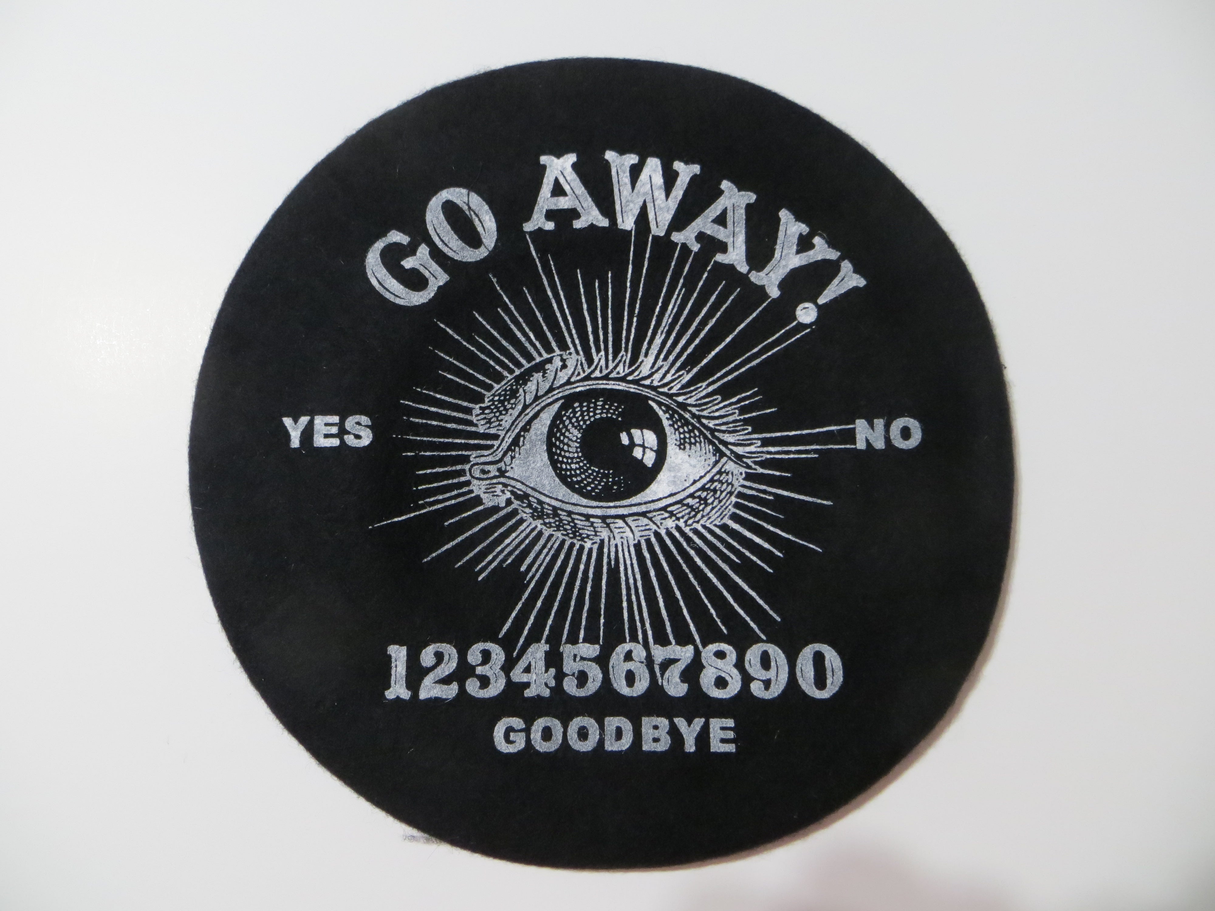 Kreepsville 666 Go Away! Ouija Planchette Black Beret Hat
