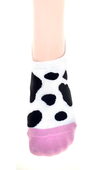 Shag Wear Cedar Paddle Cow Print Women's Ankle Socks - Cute and Comfy!