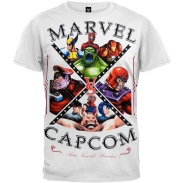 Marvel Vs Capcom 2XL Men's T-shirt - Official Game Tee Bare Knuckle Brawlers