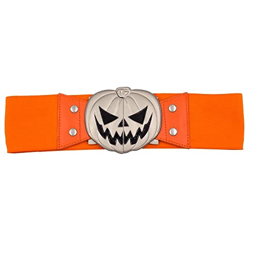 Kreepsville 666 Elastic Waist Belt Trick Or Treat Pumpkin Orange