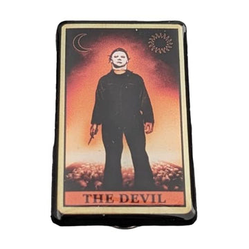 Michael Myers Devil Tarot Card Enamel Pin – Officially Licensed Halloween II Horror Pin