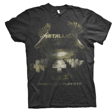Metallica Master of Puppets Distressed Men's T-Shirt Official Black Tee