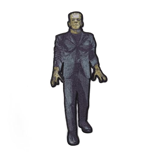 Universal Monsters Frankenstein 6” Iron-On Patch – Official Rock Rebel Embroidered Horror Movie Patch