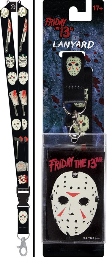 Friday the 13th Jason Mask Icons Lanyard ID Badge Holder