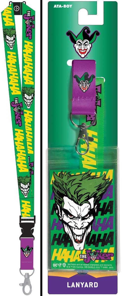 DC Comics The Joker Green Lanyard ID Badge Holder