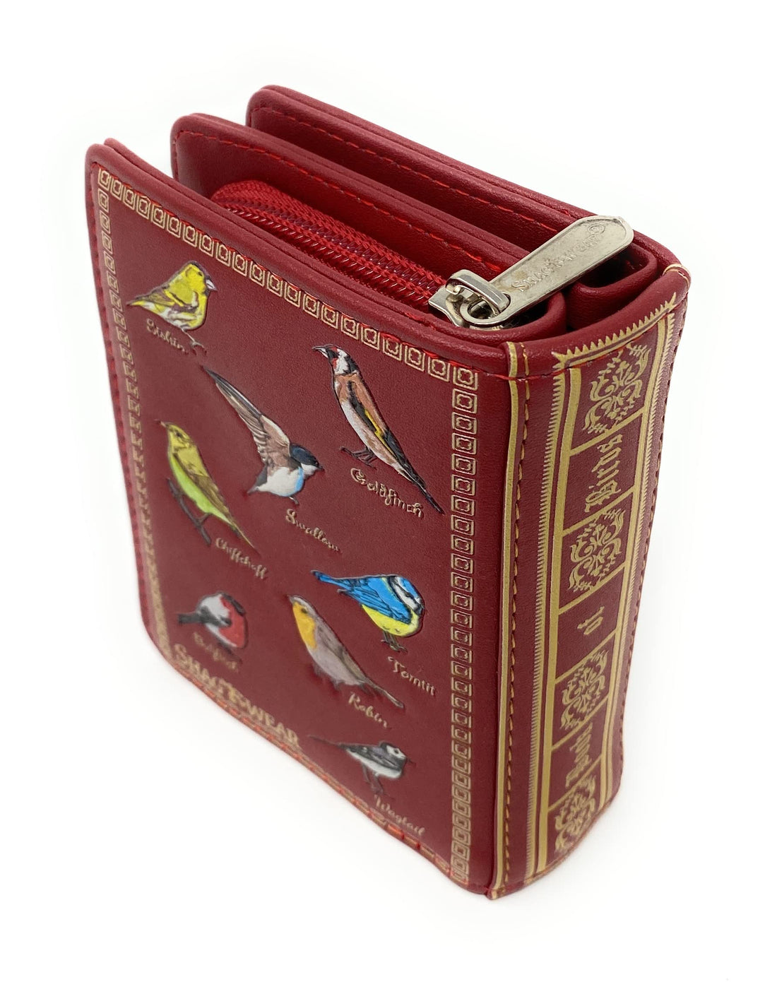 Shag Wear Book of Birds Wallet for Women 4.5" Red