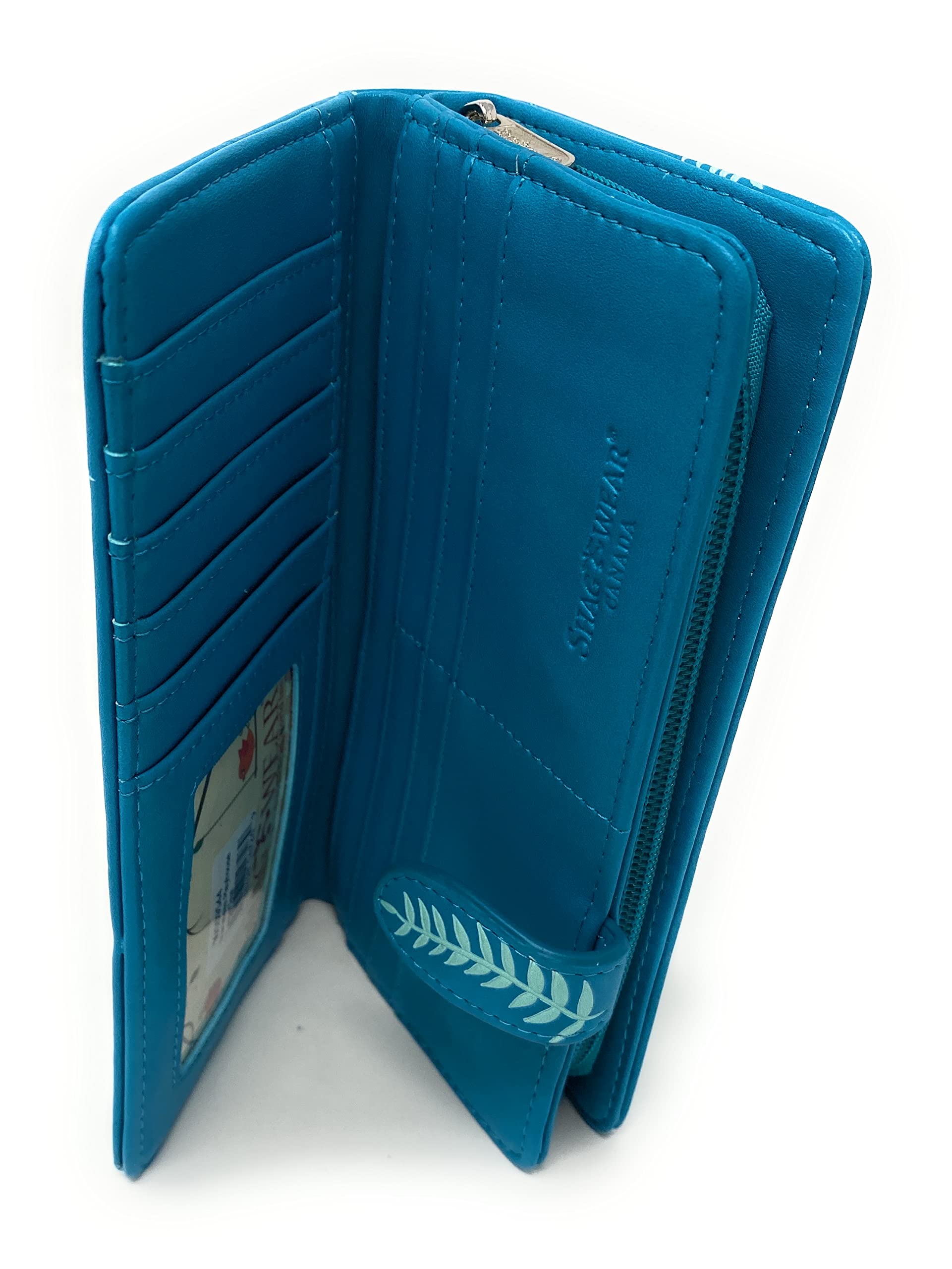 Teal Manatee Vegan Leather Wallet - Stylish & Spacious 7" Women's Accessory