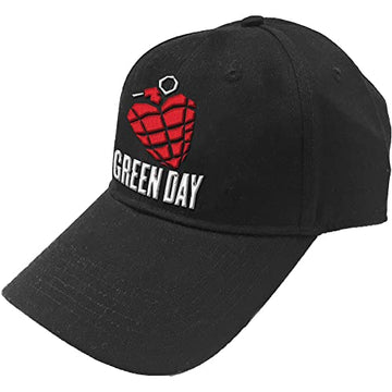 Green Day Men's Grenade Logo Snapback Hat Black Baseball Cap