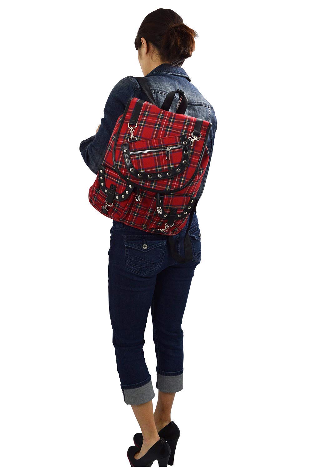 Lost Queen London's "Yamy" Backpack – Punk's Not Dead Red Tartan Edition