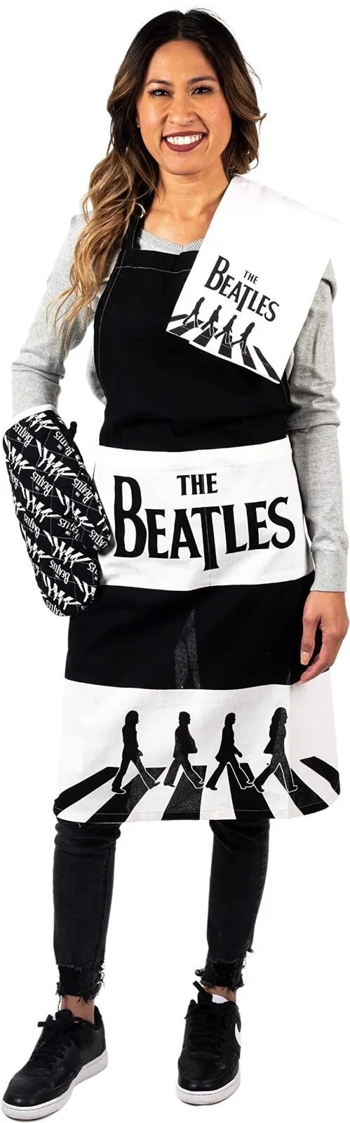 The Beatles Abbey Road Kitchen Textile 3pc Gift Set: Apron, Oven Mitt & Towel Bundle