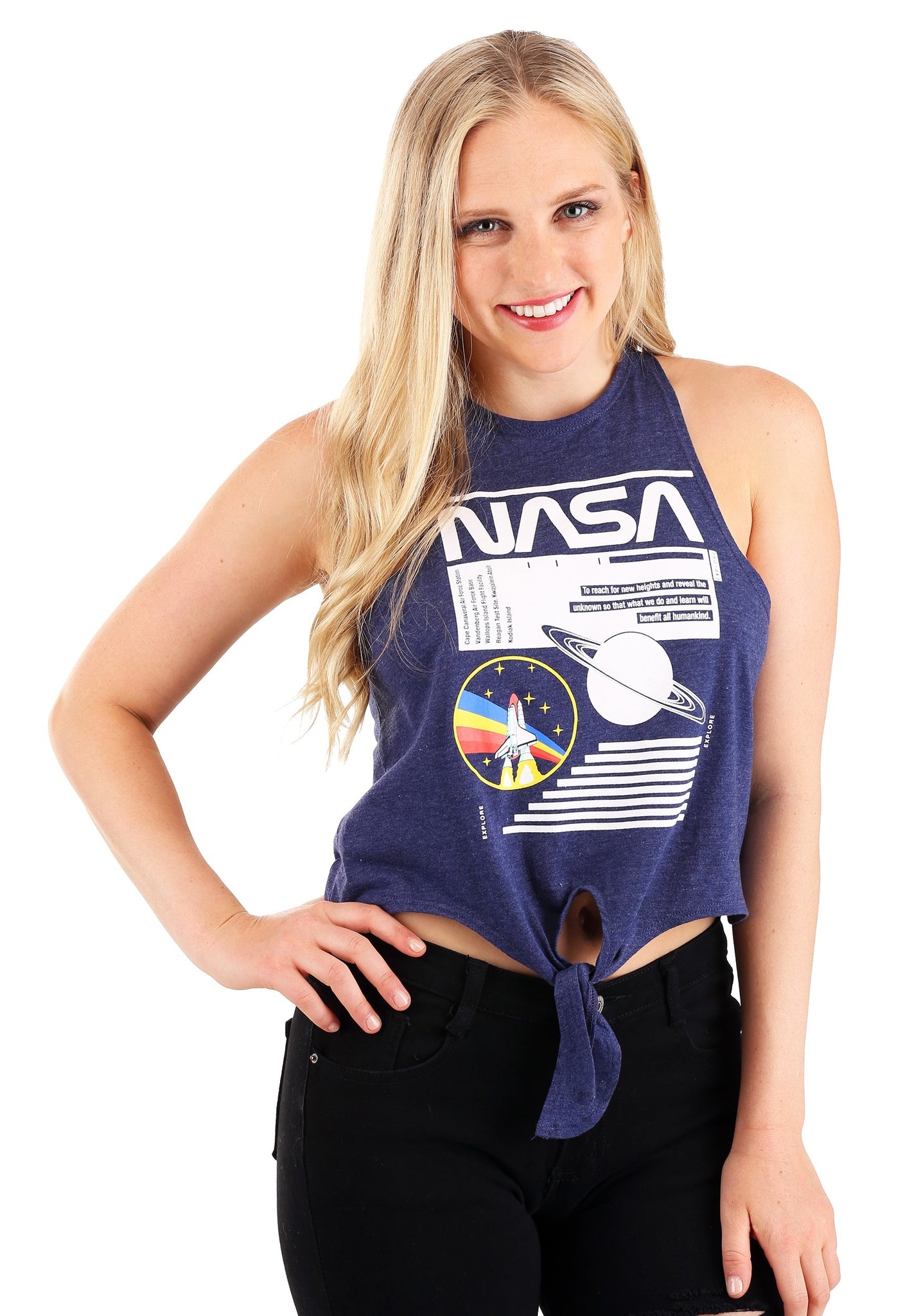 NASA Tie-Front Tank Top - Women's Space Shirt