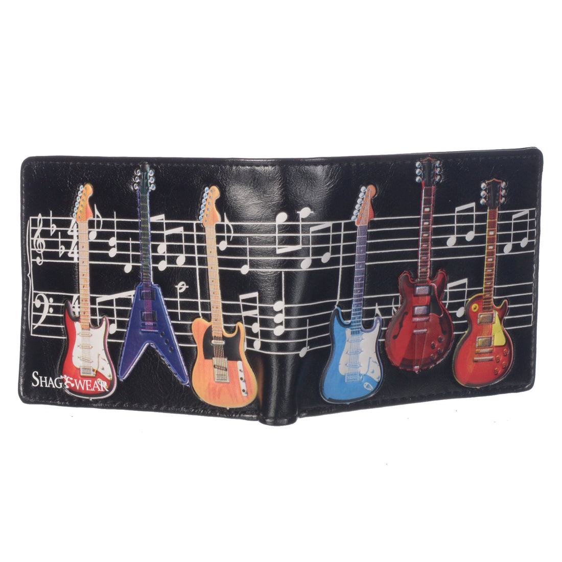 Shag Wear Electric Guitars Bi-Fold Wallet for Men