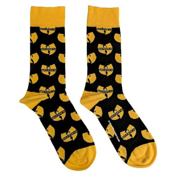 Wu-Tang Clan Crew Socks Official Mens Black and Yellow Apparel