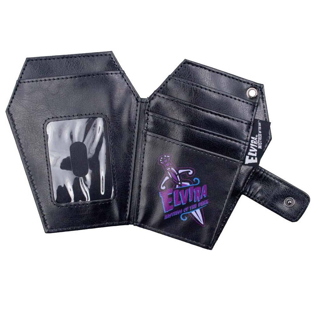 kreepsville 666 Gothic Elvira Mistress of the Dark Halloween Pumpkin Pin-Up Coffin Wallet