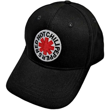 Red Hot Chili Peppers Embroidered Logo Snapback Hat Black Baseball Cap