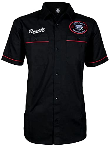 JINX The Witcher 3 Monster Removal Service Button-Down Shirt