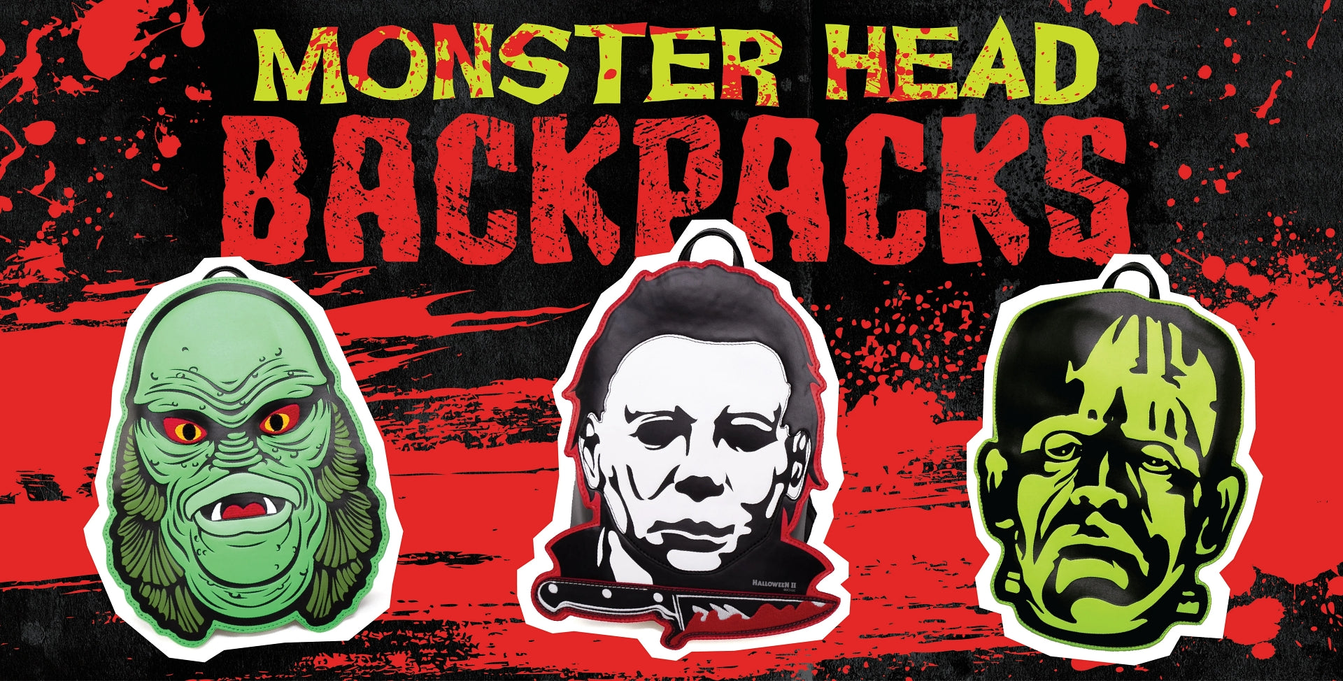 Official Michael Myers, Frankenstein and Creature from the Black Lagoon Backpacks From Nerd Imports6030fd40-4ae3-487d-a780-338c58973a4c