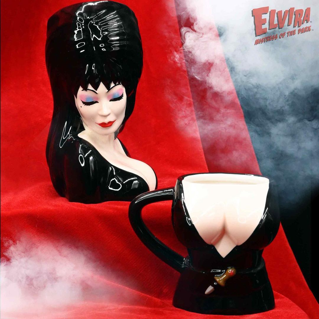 Elvira Booby Mug and Elvira Bust Vase - Sold Separately