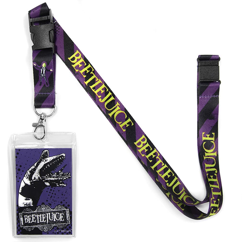 Beetlejuice Lanyard with ID Badge Holder & Breakaway Clasp
