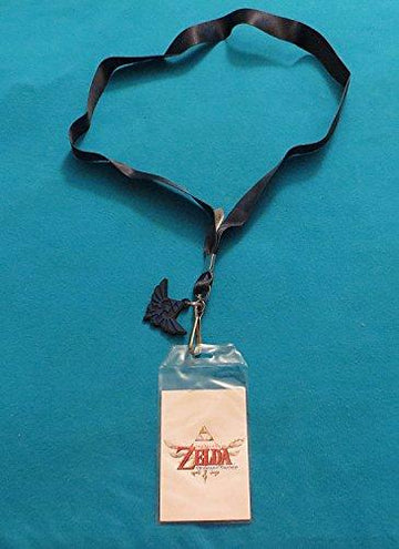 Legend of Zelda Skyward Sword Lanyard Black and Blue Design with Charm