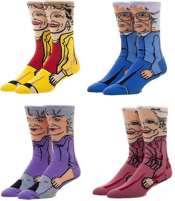 Golden Girls Set of 4 Men's Crew Socks - Sophia Blanche Rose Dorothy