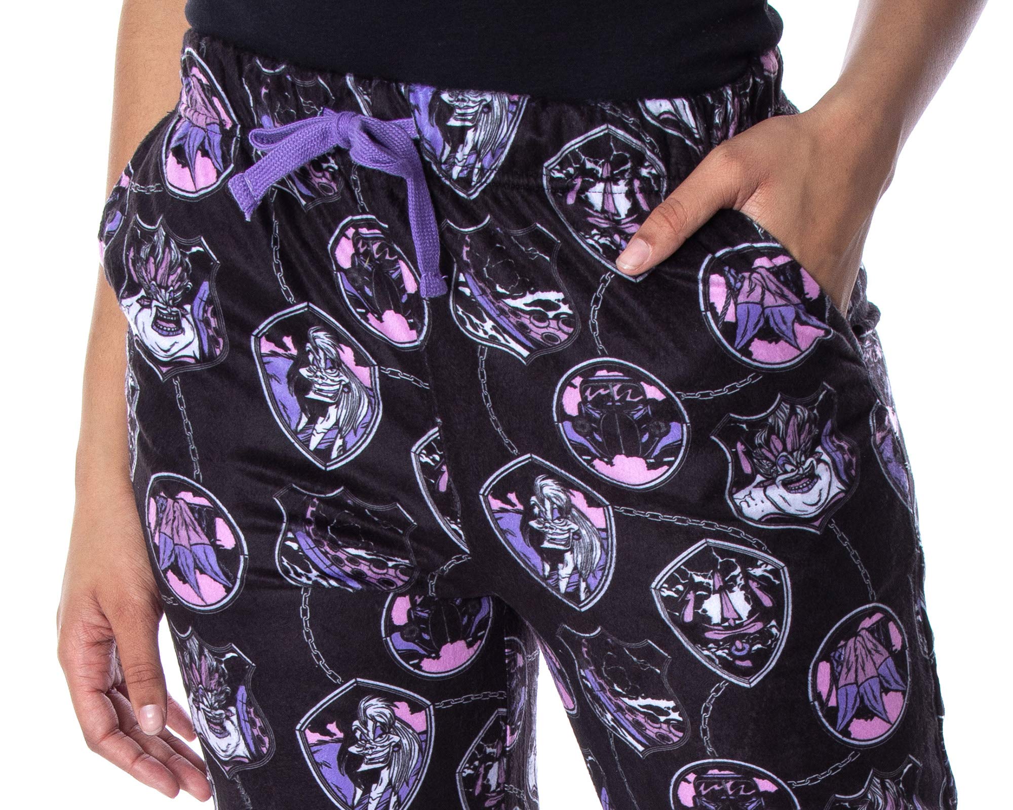 Disney Villains Women's Ursula and Cruella de Vil Smooth Fleece Sleep Bottoms Lounge Pajama Pants