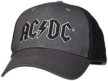 AC/DC Men's Black Logo (2 Tone) Baseball Cap Charcoal Grey