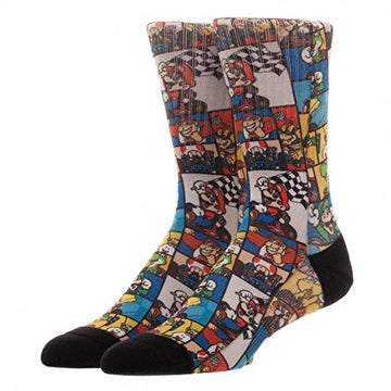 Super Nintendo Mario Kart Characters Men's Socks