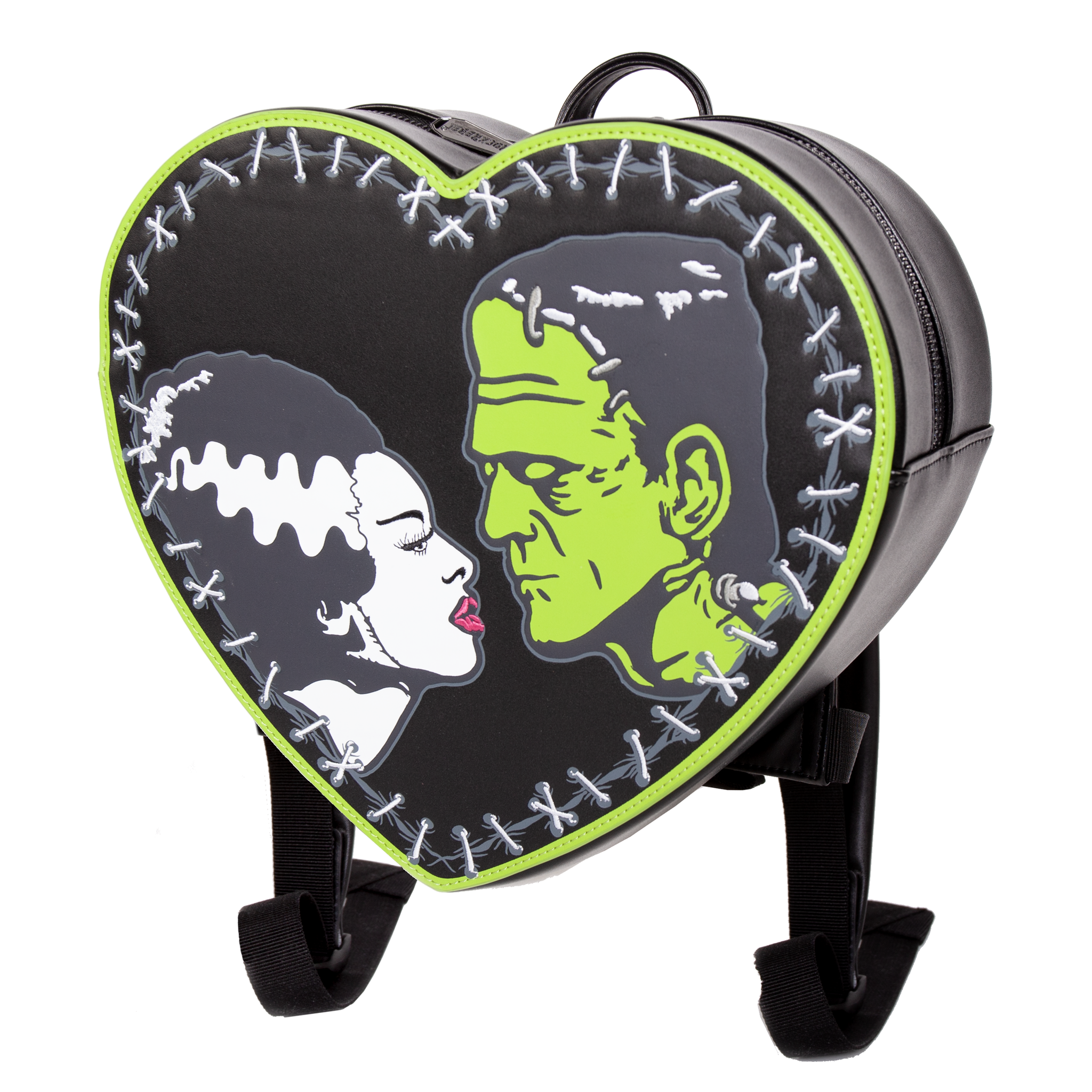 Bride of Frankenstein &  Monster Heart Shaped Backpack - Universal Monsters Bag
