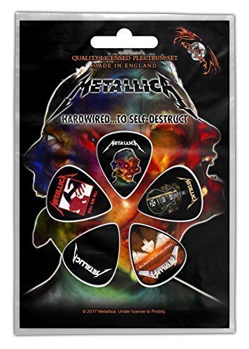 Metallica Hardwired... To Self Desctruct Pack of 5 Guitar Picks Official Band Plectrum