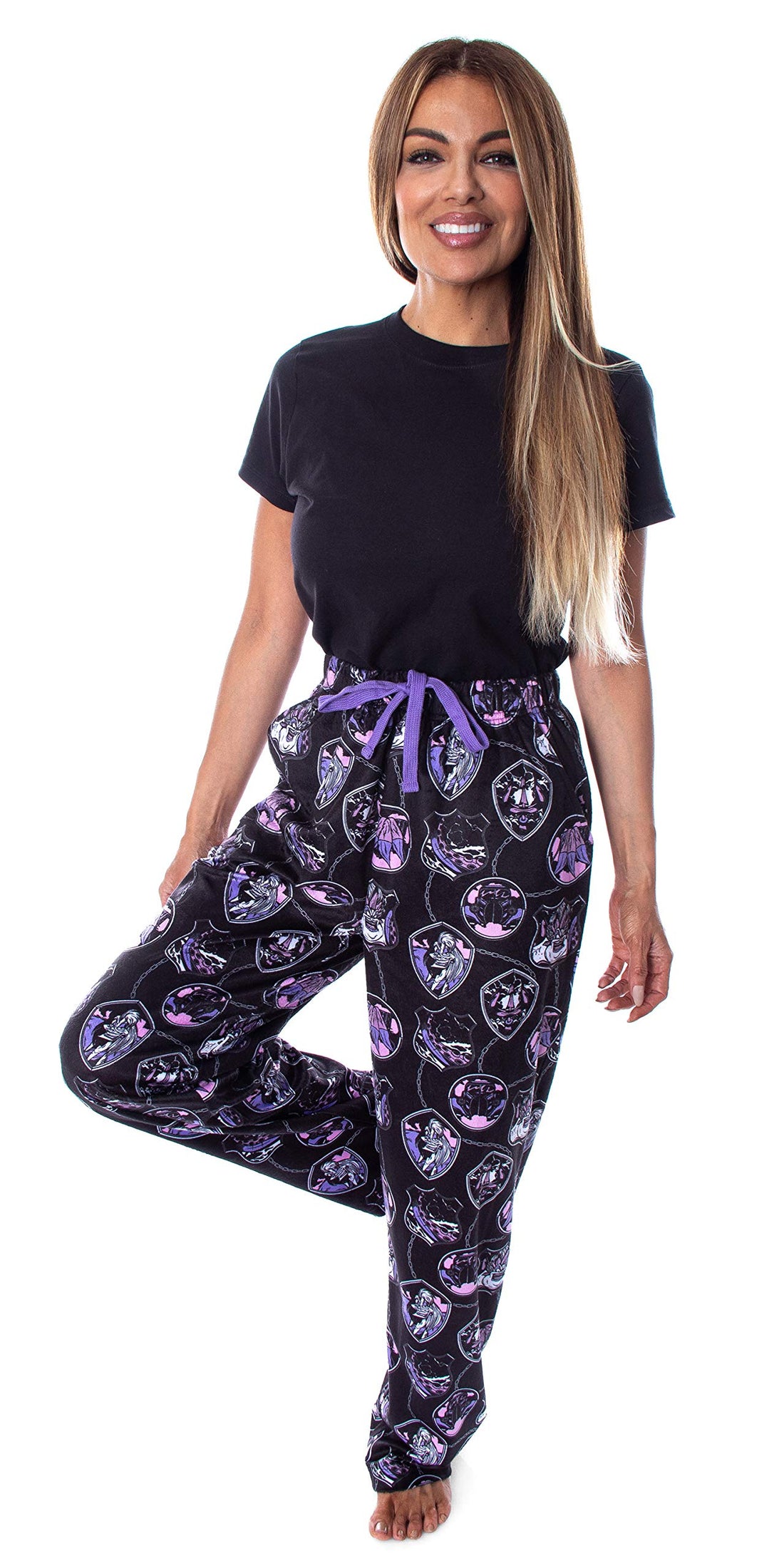 Disney Villains Women's Ursula and Cruella de Vil Smooth Fleece Sleep Bottoms Lounge Pajama Pants