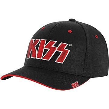 KISS Embroidered Logo Dad Hat Black Baseball Cap
