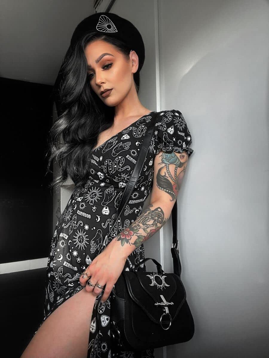 Kreepsville 666 Go Away! Ouija Planchette Black Beret Hat