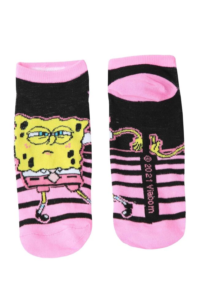 Spongebob Women's Ankle Socks Pack of 6 Pairs - Official Nickelodeon