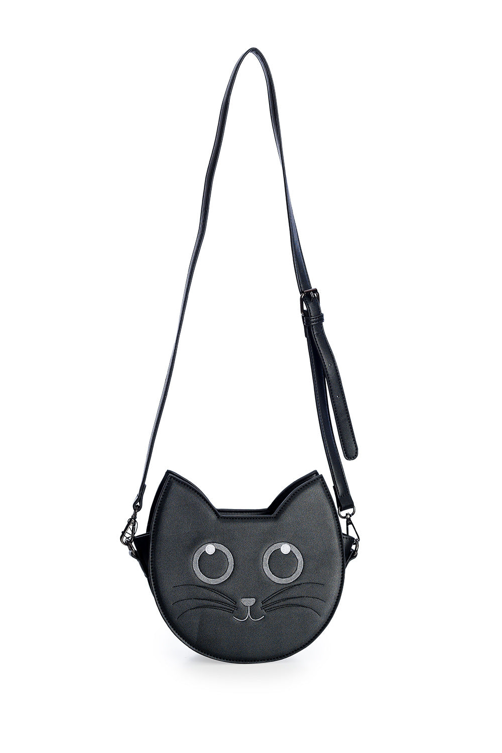 Lost Queen Women's Wendigo Shoulder Bag Cute Black Cat Bat Crossbody Purse