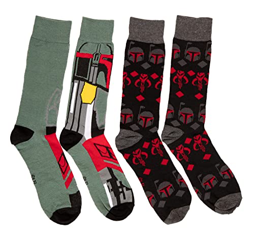 Star Wars Boba Fett Men's 2-Pack Crew Socks