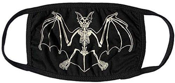 kreepsville 666 Fashion Face Mask Costume Vanity Covering (Skelli Bat Face Mask) Black