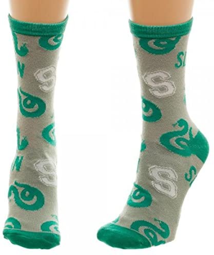 Harry Potter Juniors Crew Sock Bundle with Gryffindor Slytherin Ravenclaw Hufflepuff Socks