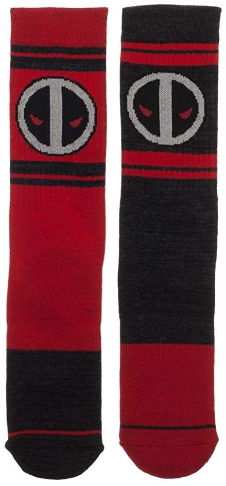 Deadpool Logo Color Flipped Men's Crew Socks