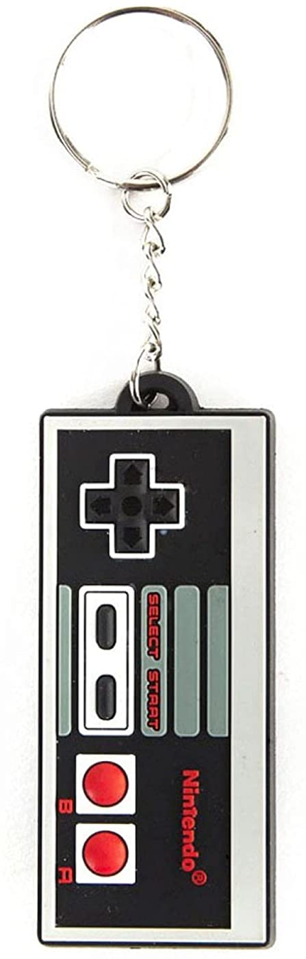 Nintendo NES Controller Keychain Metal Keyring