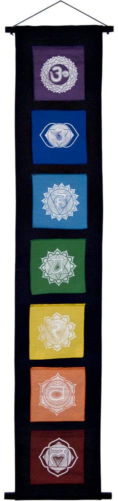 The New Age Source Cotton Flaps Banner 7 Chakras (Each)