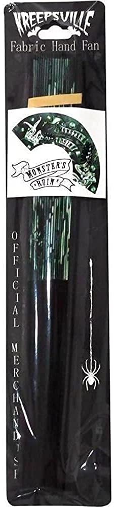 Kreepsville 666 Monsters Ruin Fabric Fan Halloween Frankenstein Bride